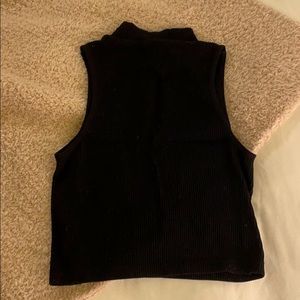 Zara and mock neck tight black tank top